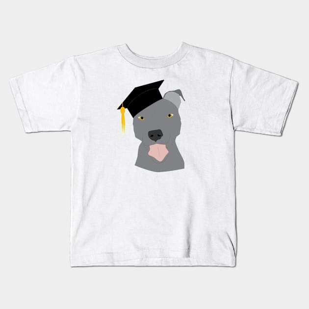 Pup Grad Kids T-Shirt by Rvgill22